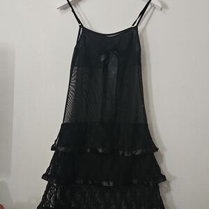 Black Lace Lingerie Sexy  Night Dress
